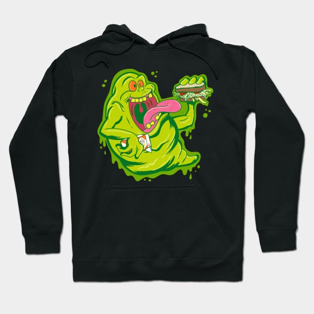 2-Sided Slimer Tea Hoodie by Steel City Ghostbusters